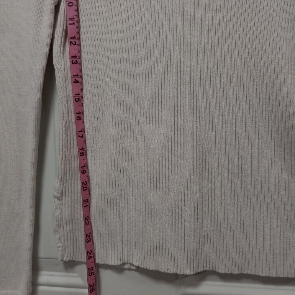 Tommy Hilfiger 100% Cotton Long Sleeve V-Neck Rib Preppy Sweater Gray Medium - Picture 10 of 13